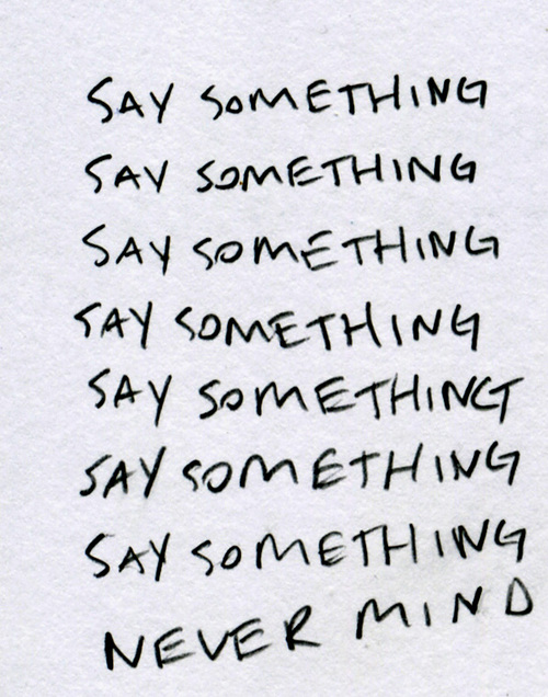 Say something loving